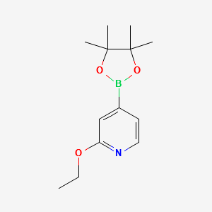 2-ethoxy-4-(4,4,5,5-tetramethyl-1,3,2-dioxaborolan-2-yl)pyridine structure, CAS 957346-47-3