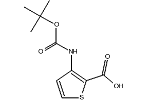 3-tert-Butoxycarbonylamino-thiophene-2-carboxylicacid structure, CAS 101537-64-8