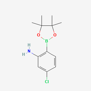 2-Amino-4-chlorophenylboronicacid structure, CAS 863578-21-6