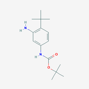 (3-Amino-4-tert-butyl-phenyl)-carbamicacidtert-butylester structure, CAS 873055-92-6