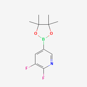 2,3-difluoro-5-(4,4,5,5-tetramethyl-1,3,2-dioxaborolan-2-yl)pyridine structure, CAS 1154579-82-4