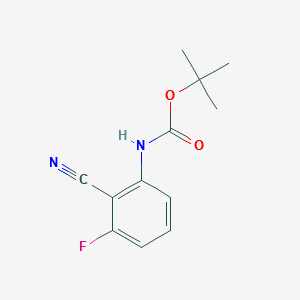 (2-Cyano-3-fluoro-phenyl)-carbamicacidtert-butylester structure, CAS 1153762-99-2