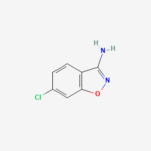 6-Chloro-benzo[d]isoxazol-3-ylamine structure, CAS 89692-53-5