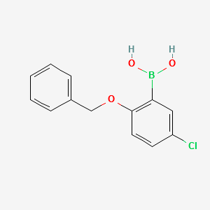 2-Benzyloxy-5-chlorophenylboronicacid structure, CAS 612832-83-4