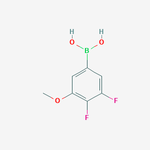 3,4-difluoro-5-methoxyphenylboronicacid structure, CAS 925910-42-5