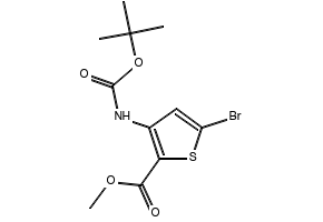 5-Bromo-3-tert-butoxycarbonylamino-thiophene-2-carboxylicacidmethylester structure, CAS 946604-99-5