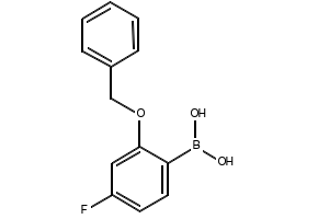 2-Benzyloxy-4-fluorophenylboronicacid structure, CAS 848779-87-3