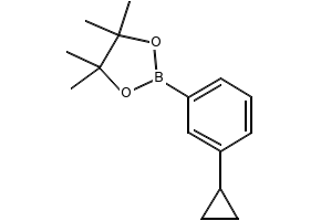 2-(3-cyclopropylphenyl)-4,4,5,5-tetramethyl-1,3,2-dioxaborolane structure, CAS 627526-56-1