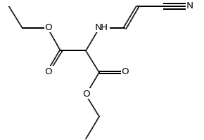 2-(2-Cyano-vinylamino)-malonicaciddiethylester structure, CAS 1021175-71-2