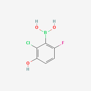 2-Chloro-6-fluoro-3-hydroxyphenylboronicacid structure, CAS 957121-07-2