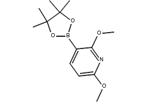 2,6-dimethoxy-3-(4,4,5,5-tetramethyl-1,3,2-dioxaborolan-2-yl)pyridine structure, CAS 214360-59-5