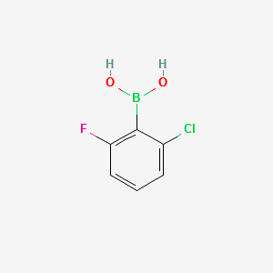 2-Chloro-6-fluorophenylboronicacid structure, CAS 313545-32-3