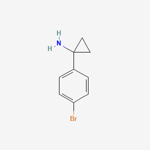 1-(4-Bromo-phenyl)-cyclopropylamine structure, CAS 345965-54-0