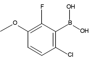 6-Chloro-2-fluoro-3-methoxyphenylboronicacid structure, CAS 867333-04-8