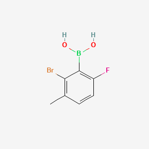 2-Bromo-6-fluoro-3-methylphenylboronicacid structure, CAS 957121-09-4