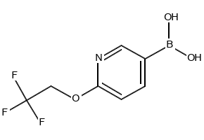 6-(2,2,2-trifluoroethoxy)pyridin-3-yl-3-boronicacid structure, CAS 196083-20-2