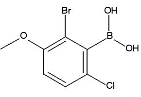 2-Bromo-6-chloro-3-methoxyphenylboronicacid structure, CAS 957062-90-7