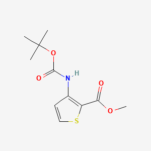3-tert-Butoxycarbonylamino-thiophene-2-carboxylicacidmethylester structure, CAS 149587-72-4