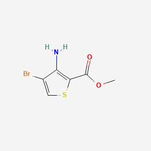 3-Amino-4-bromo-thiophene-2-carboxylicacidmethylester structure, CAS 161833-42-7