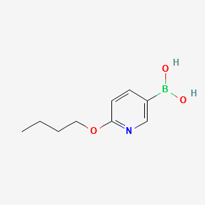 6-butoxypyridin-3-yl-3-boronicacid structure, CAS 193400-34-9