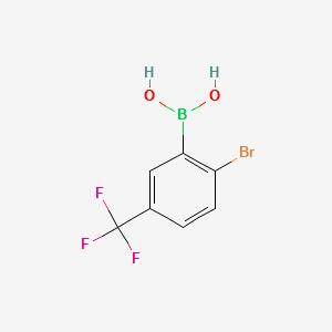 2-Bromo-5-(trifluoromethyl)phenylboronicacid structure, CAS 957034-38-7