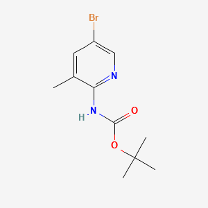 tert-butyl5-bromo-3-methylpyridin-2-ylcarbamate structure, CAS 748812-61-5