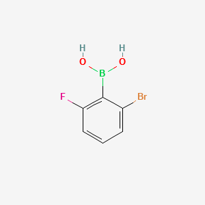 2-Bromo-6-fluorophenylboronicacid structure, CAS 913835-80-0
