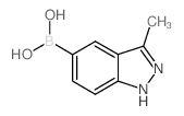 1H-3-methyl-indazole-5-boronicacid structure, CAS 1245816-25-4