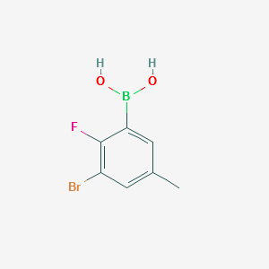 3-Bromo-2-fluoro-5-methylphenylboronicacid structure, CAS 957066-00-1
