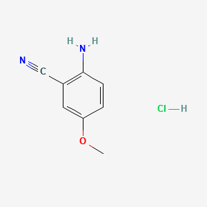 2-Amino-5-methoxy-benzonitrilehydrochloride structure, CAS 115661-38-6