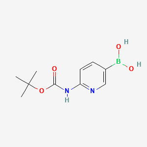 6-(tert-butoxycarbonylamino)pyridin-3-ylboronicacid structure, CAS 883231-20-7