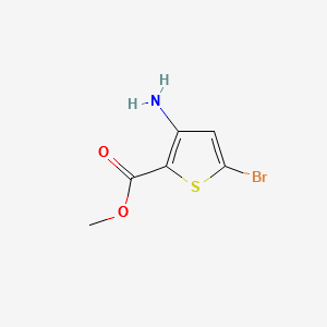 3-Amino-5-bromo-thiophene-2-carboxylicacidmethylester structure, CAS 107818-55-3