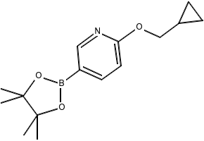 2-(cyclopropylmethoxy)-5-(4,4,5,5-tetramethyl-1,3,2-dioxaborolan-2-yl)pyridine structure, CAS 947191-69-7