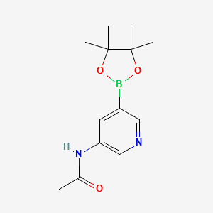 N-(5-(4,4,5,5-tetramethyl-1,3,2-dioxaborolan-2-yl)pyridin-3-yl)acetamide structure, CAS 1201645-46-6