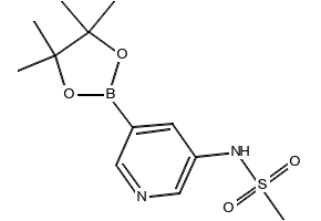 N-(5-(4,4,5,5-tetramethyl-1,3,2-dioxaborolan-2-yl)pyridin-3-yl)methanesulfonamide structure, CAS 1201643-71-1