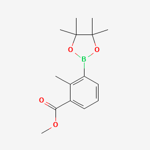 methyl2-methyl-3-(4,4,5,5-tetramethyl-1,3,2-dioxaborolan-2-yl)benzoate structure, CAS 955929-54-1
