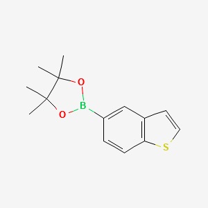 2-(benzo[b]thiophen-5-yl)-4,4,5,5-tetramethyl-1,3,2-dioxaborolane structure, CAS 501945-71-7