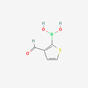 3-formylthiophen-2-yl-2-boronicacid structure, CAS 17303-83-2