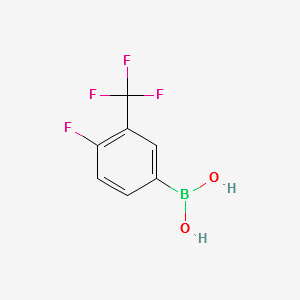 4-Fluoro-3-(trifluoromethyl)phenylboronicacid structure, CAS 182344-23-6