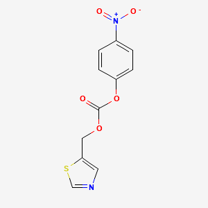 (5-Thiazolyl)methyl-(4-nitrophenyl)carbonate structure, CAS 144163-97-3