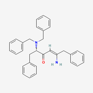 (S,Z)-5-Amino-2-(dibenzylamino)-1,6-diphenylhex-4-ene-3-one structure, CAS 156732-13-7