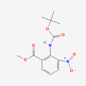 Methyl2-[(tert-butoxycarbonyl)amino]-3-nitrobenzoate structure, CAS 57113-90-3