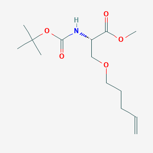(S)-methyl2-(tert-butoxycarbonylamino)-3-(pent-4-enyloxy)propanoate structure, CAS 790304-99-3