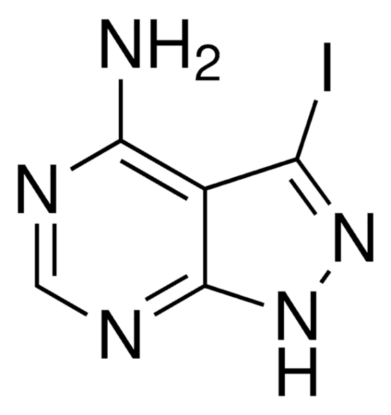 3-iodo-1H-pyrazolo[3,4-d]pyrimidin-4-amine structure, CAS 151266-23-8