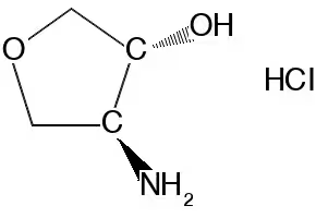 (3R,4S)-4-aminotetrahydrofuran-3-olhydrochloride structure, CAS 215940-96-8