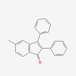 5-methyl-2,3-diphenyl-1H-inden-1-one structure, CAS 65908-32-9