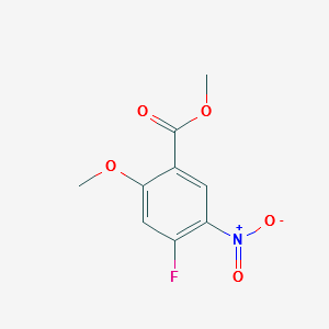 4-Fluoro-2-methoxy-5-nitro-benzoicacid structure, CAS 151793-17-8