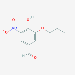 4-Hydroxy-3-nitro-5-propoxy-benzaldehyde structure, CAS 871085-51-7