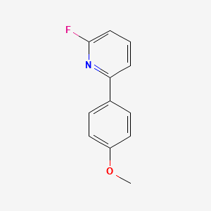 2-fluoro-6-(4-methoxyphenyl)pyridine structure, CAS 847226-09-9