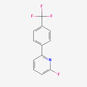2-fluoro-6-(4-(trifluoromethyl)phenyl)pyridine structure, CAS 180606-18-2